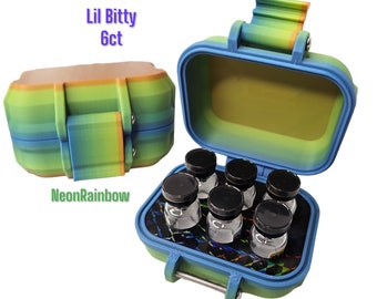 6ct LilBitty (3ml)Peptide Insulin Vial Storage Box Case Container Organizer Custom 3D Printed