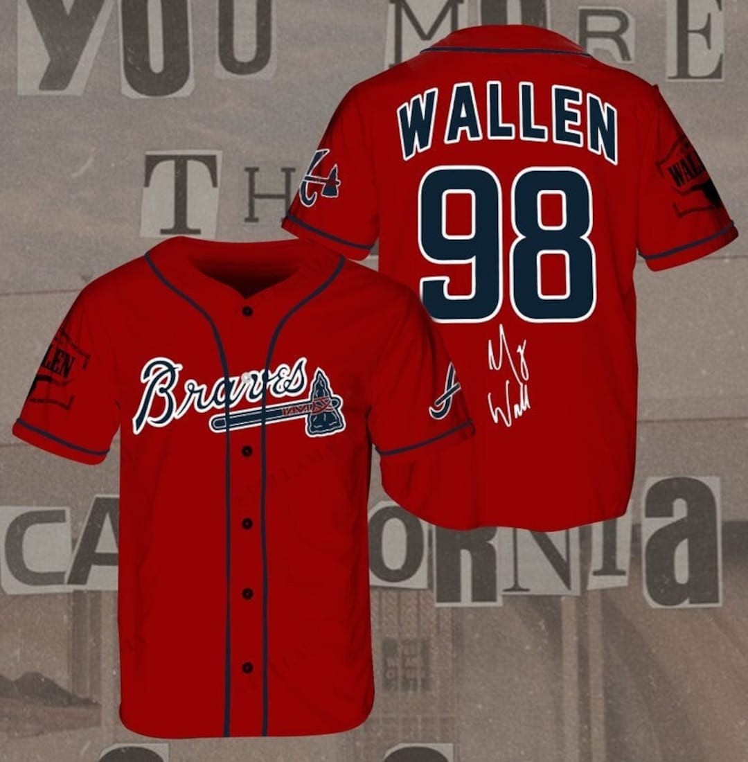 Personalized Red Wallen 98 Braves Adult Baseball Jersey Shirt, Braves