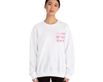 Coquette Sweatshirt, Trending Sweatshirts, Coquette hoodie, Pink coquette hoodie, Coquette Aesthetic Sweatshirt, Bow Crewneck, Trendy Crew
