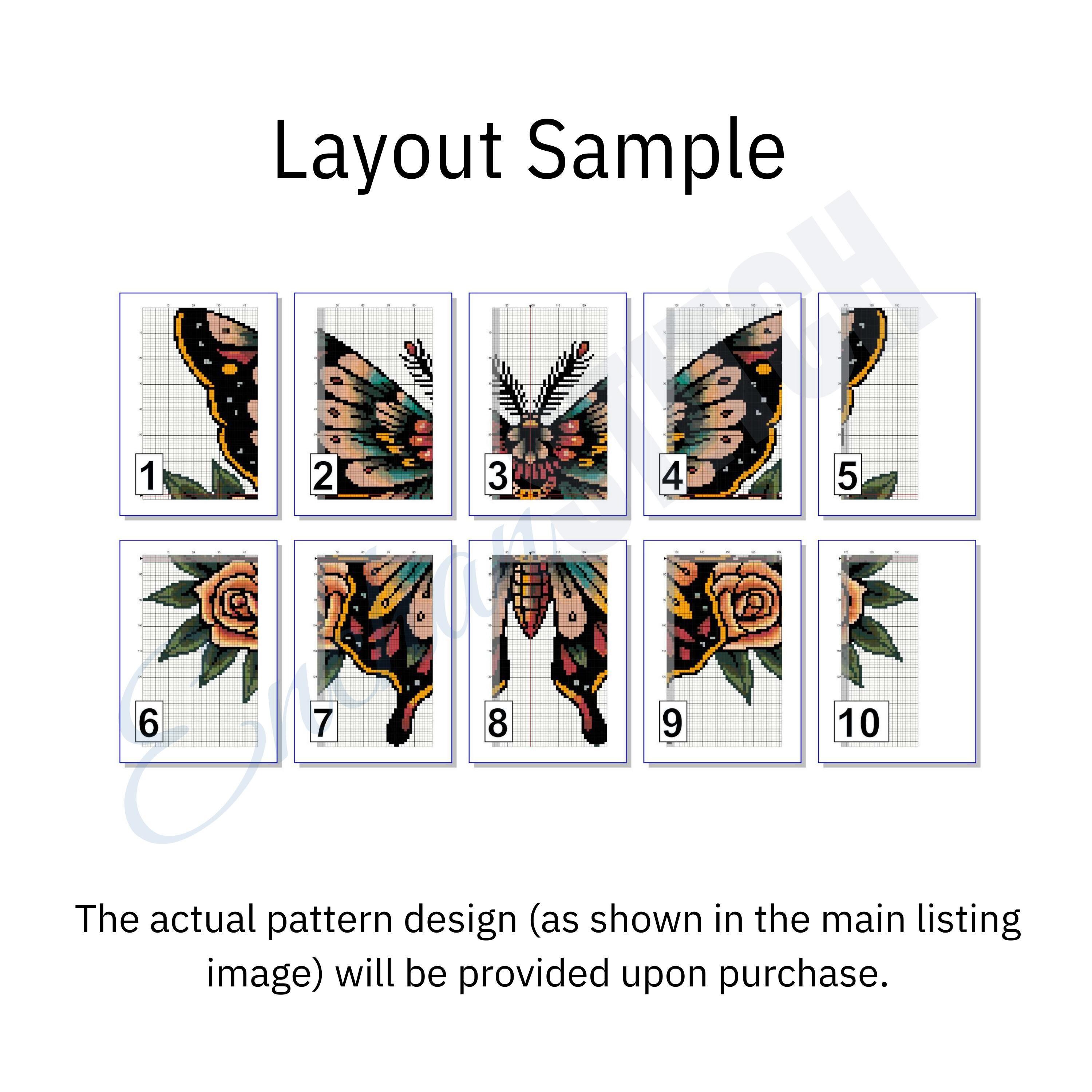 Skeleton Cross Stitch Pattern - Instant PDF Download - Gothic Decor ...