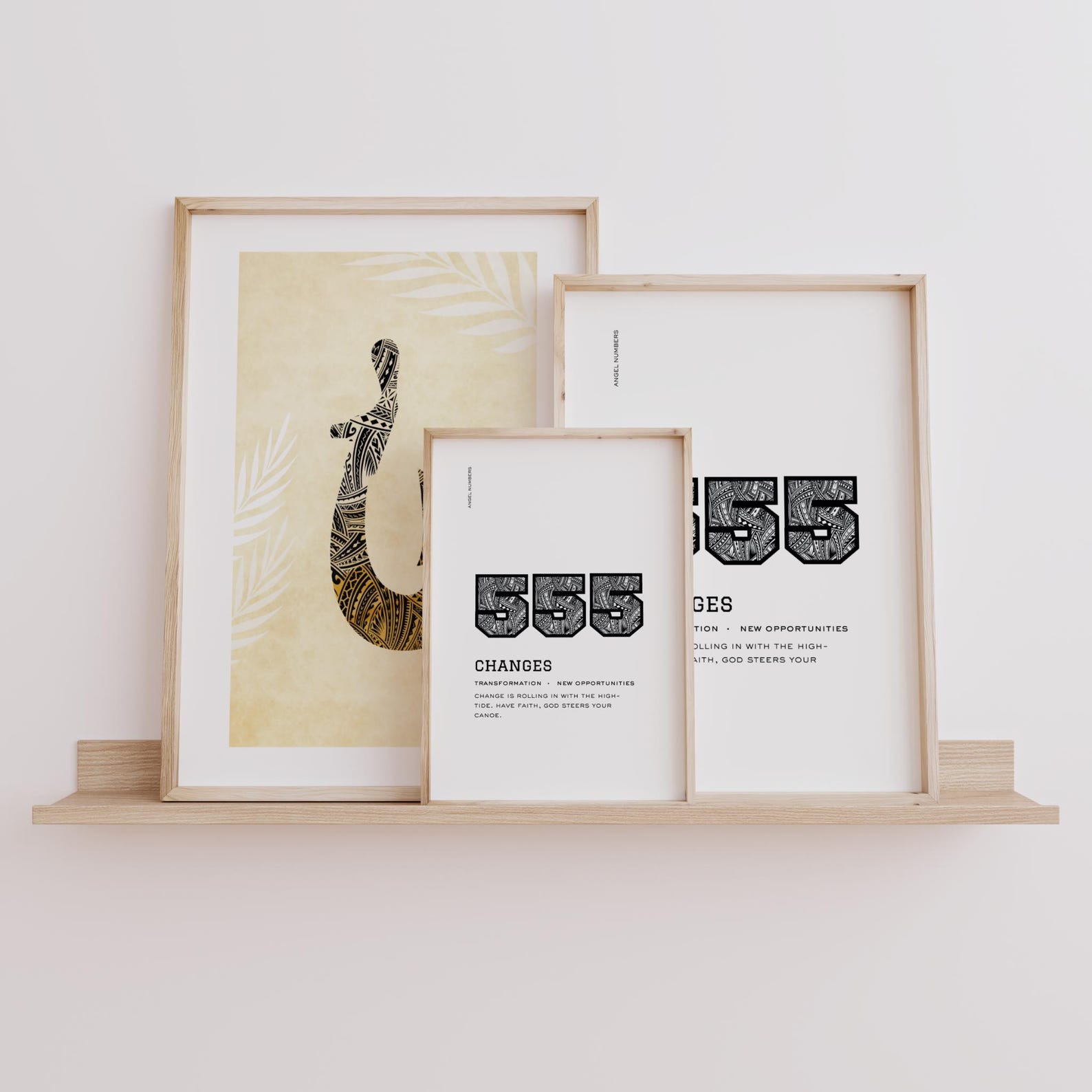 Samoan Angel Number 555 CHANGES Wall Art | Printable JPEG | A1, 4x5, 34 ...