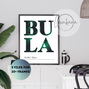 Fiji BULA (Hello) Digital Print | Fijian Gift | Pasifika Print | Fiji Islands | Melanesian Wall Art | iTaukei Language | Instant Download