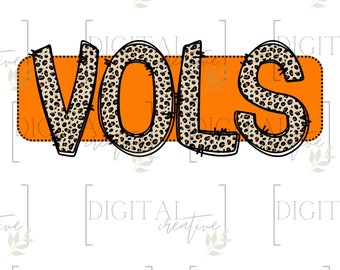 Leopard Vols PNG: Tennessee Football Sublimation Design (Digital Download)