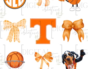 Tennessee Vols & bows | orange| PNG | vols | TN | sublimation png | digital png | basketball| shirts stickers glass cup bottle bag