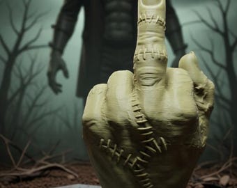 Fun 3D Print 3MF File  | Middle Finger Hand | Frankenstein Hand