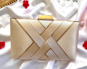 Luxury Gold White Clutch Purse Clutch Bag Evening Clutches Evening Clutch Evening bags for Women Clutch Handbag clutches and evening bags