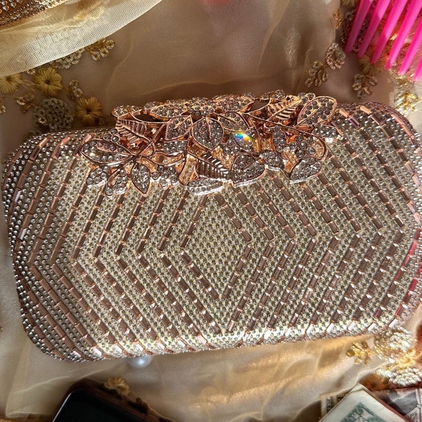Luxury Gold Clutch Bag Diamond Clutch Purse Evening Clutches Clutch Strap Clutch knuckle Clutch wallet clutches and evening bags Clutch Gold