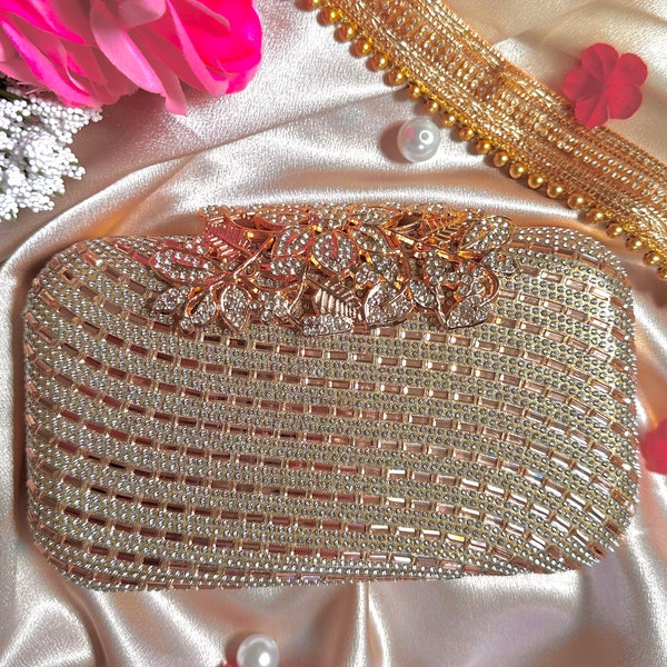 Luxury Gold Clutch Bag Diamond Clutch Purse Evening Clutches Clutch Strap Clutch knuckle Clutch wallet clutches and evening bags Clutch Gold