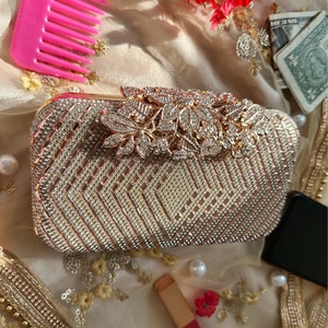 Diamond Clutch Purse Gold Clutch Bag Evening Clutches Clutch Gold clutch strap Clutch knuckle Clutch wallet clutches and evening bags Bride