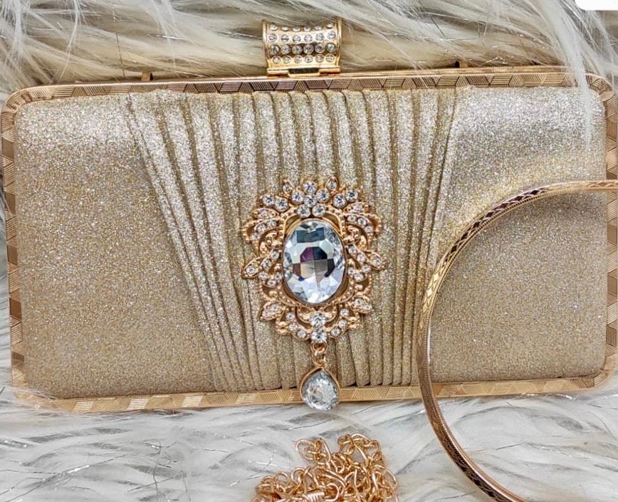 Diamond Gold Clutch Bag Evening Clutch Purse Evening Clutches Clutch Handbag Clutch Evening Bag Clutch for Wedding Evening Bag for a Women Etsy