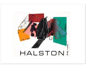 Halston and Andy Warhol Suite Halston poster. 21 x 29.7 cm FREE SHIPPING.