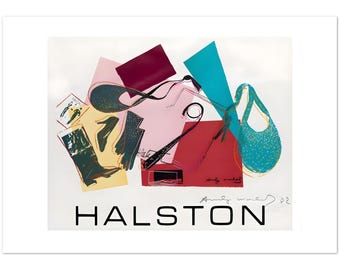 Halston and Andy Warhol Suite Halston poster. 21 x 29.7 cm FREE SHIPPING.