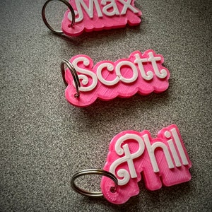 Custom Barbie Personalized Keychains