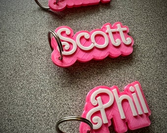 Llaveros personalizados de Barbie personalizados