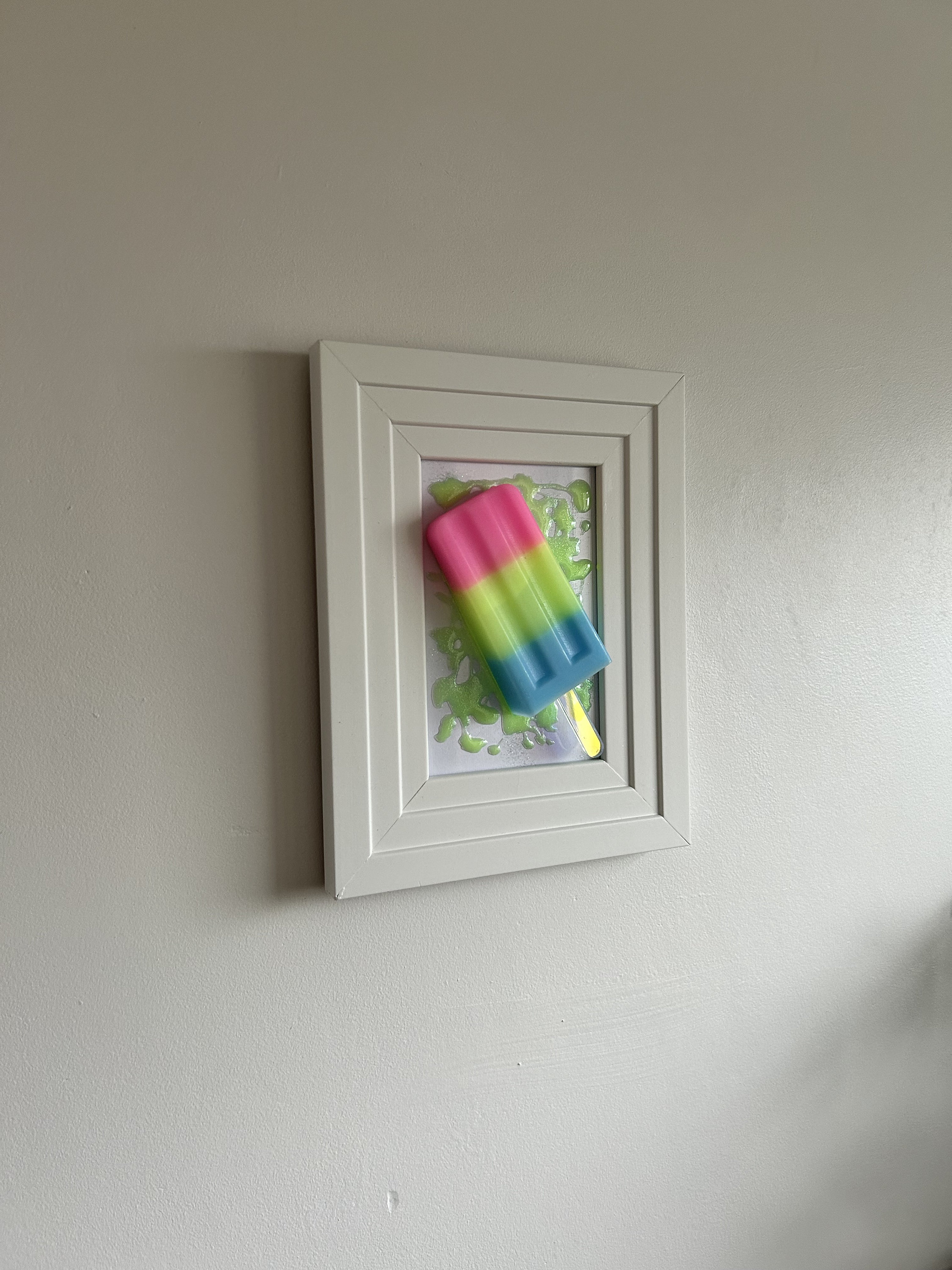 Resin Lolly Wall Art, Neon Ice Lolly, 3D Resin Art, Pop Art, Resin