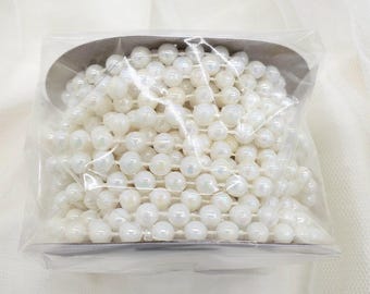 6mm Faux Pearl Beads Jewelry Making Gift, Pearl Bead String Roll, White Beads, Colored Beads - 12 yards Per Spool (36 Feet) - CHOOSE Color