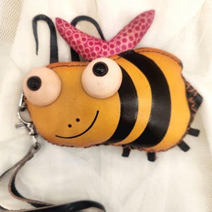 Porte-monnaie en cuir fabriqué à la main, conception d'insectes, choisissez le style