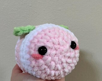 Crochet Strawberry Bee Plush, Fluffy Amigurumi Plush Strawberry Bee