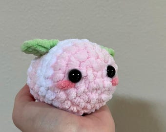 Crochet Mini Strawberry Bee Plush, Fluffy Amigurumi Plush Mini Strawberry Bee