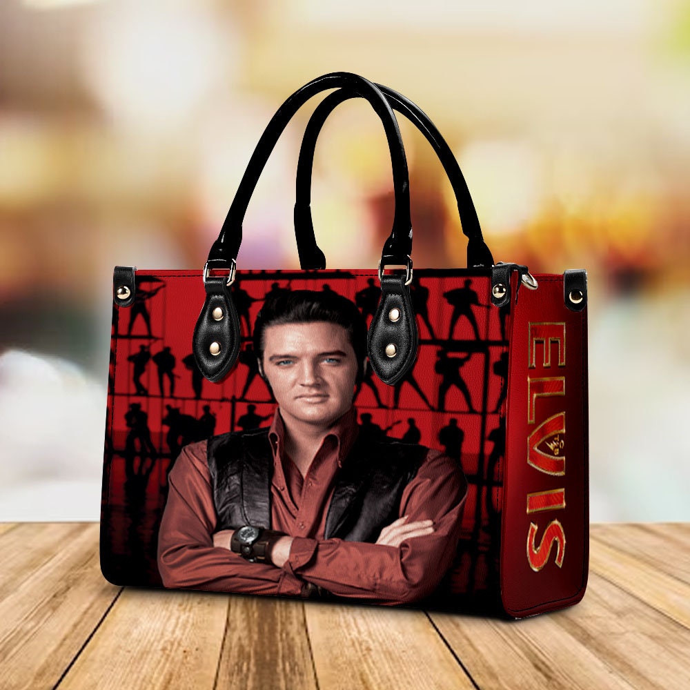 The King Of Rock Elvis Presley Leather Bag, Music Leather Handbag