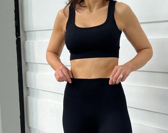Workout Set for Women,  Yoga Pants, High Waist Leggings,  One Size Leggings,  Workout Leggings, Gifts for her, Gift for Wife, Yoga Set
