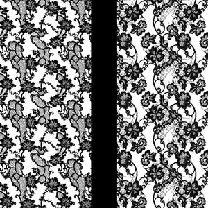 Chic Black Floral Lace Digital Paper | Seamless Pattern | 3600 x 3600 Pixels | High-Resolution 300 DPI for Crafting, Scrapbooking, & Design image 3