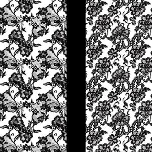 Chic Black Floral Lace Digital Paper | Seamless Pattern | 3600 x 3600 Pixels | High-Resolution 300 DPI for Crafting, Scrapbooking, & Design image 5