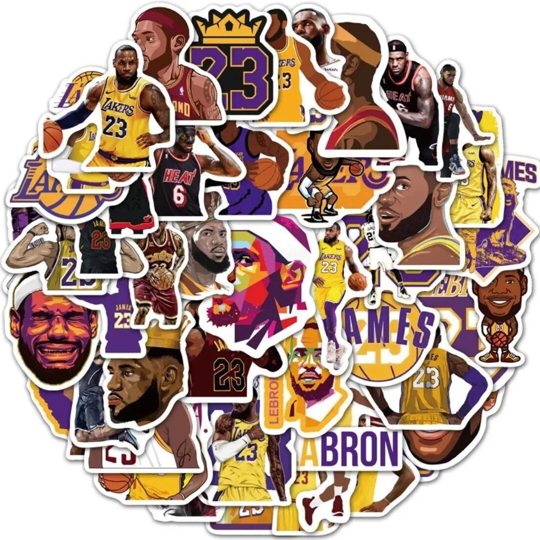 50pcs Lebron James Sticker Pack | Laptop, Phone, Journal, Diary ...
