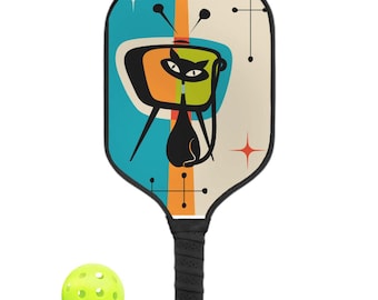 Aangepaste MCM Pickleball Paddle met naam - halverwege de eeuw gepersonaliseerde Pickleball Paddle Lichtgewicht aangepaste Pickleball Paddle voor toernooi
