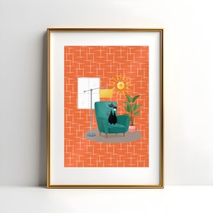 Poster Chat atomique en perles