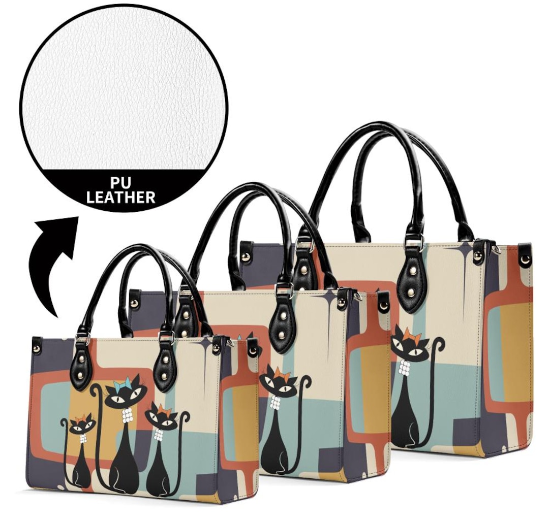 Retro MCM Atomic Cat in Pearls Handbag -3 Sizes- Vegan Leather