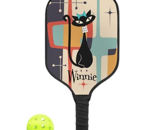 Benutzerdefinierte MCM Pickleball Paddel mit Name -Mid Century personalisiertes Pickleball Paddel Leichtes kundenspezifisches Pickleball Paddel für Turnier