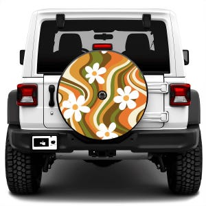 MCM Groovy Reifenabdeckung -Kamera Loch Floral Retro Hippie Reifenabdeckung für Jeep, Bronco, G Wagon, RV