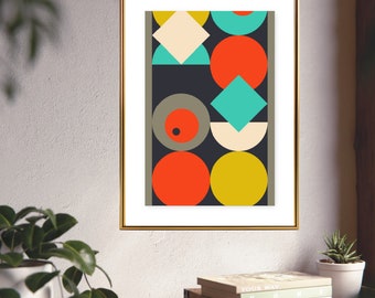 Póster Bellas artes modernas de mediados de siglo