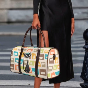 Atomic Cat in Pearls Weekender Bag