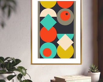Póster Bellas artes modernas de mediados de siglo