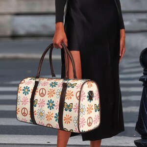 Retro Hippie Weekender - Groovy MCM Duffle Travel Bag