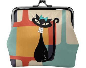 Portmonetka Atomic Cat MCM – modna, retro portmonetka ze skóry wegańskiej