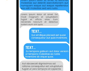 iPhone Texting Infographic Template  | Downloadable PNG File