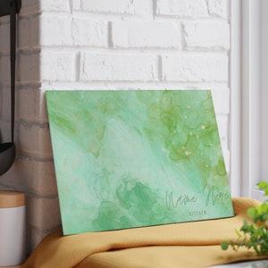 Jade Personalized Glass Cutting Board- Glass Cutting Board Personalized, Wedding Gift, Housewarming Gift