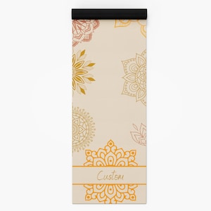 Personalized Mandala Flower Yoga Mat- Yoga Matt, Personalized Yoga Mat, Printed Yoga Mat, Yoga Gift, Personalized Gift, Yoga Lover Gift
