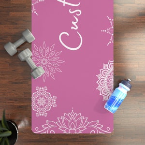 Personalized Mandala Yoga Mat- Yoga Matt, Printed Yoga Mat, Yoga Gift, Yoga lover Gift, Personalized Gift, Personalized Yoga Mat
