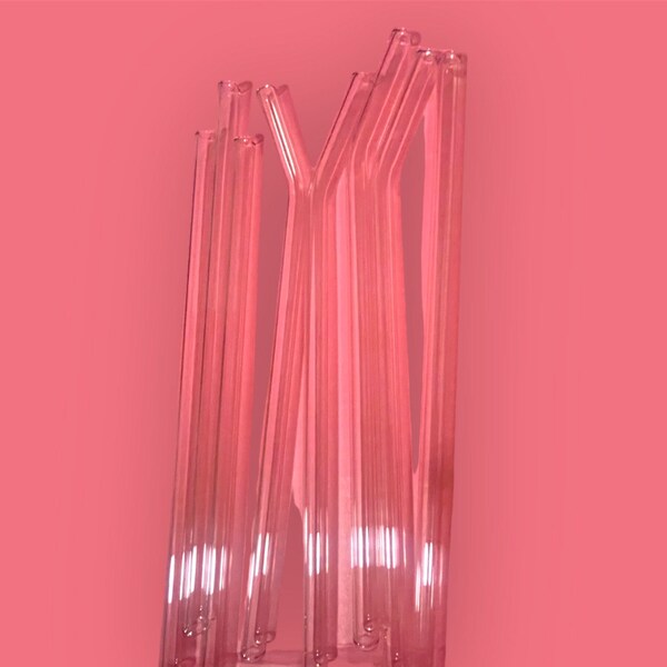 Pink Glass Straw