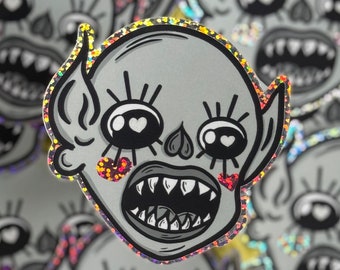 Holographic Bat Boy Sticker
