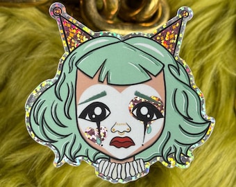 Sad Girl Clown Sticker