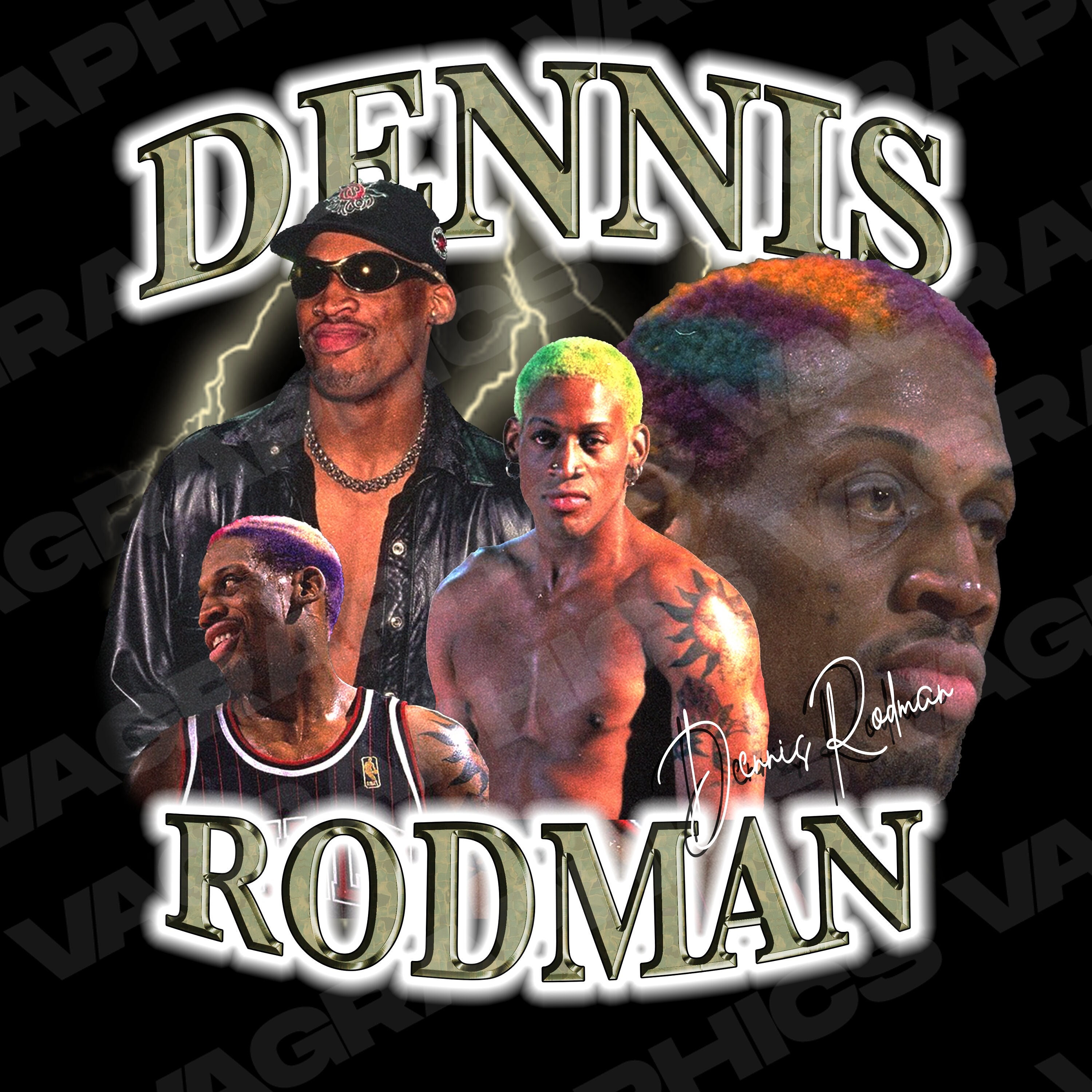 Dennis Rodman X Market For Cricut Sublimation Shirt Ladies Tee