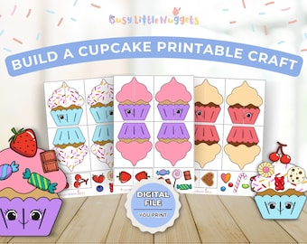 Cupcake Printable Craft Activity for Kids (PDF)