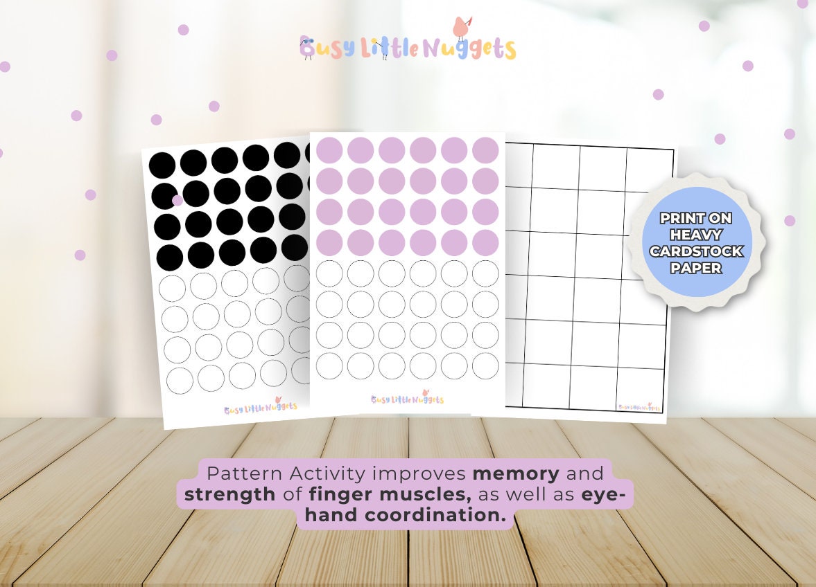 Printable Pattern Activity for Toddlers, Matching Game, Homeschool ...