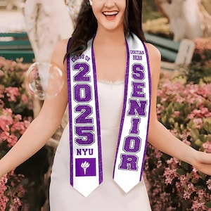 Personalized Senior Graduation Stole, Custom College Grad Sash To Celebrate Your Hard Work, Gift for Graduates, Class of 2025