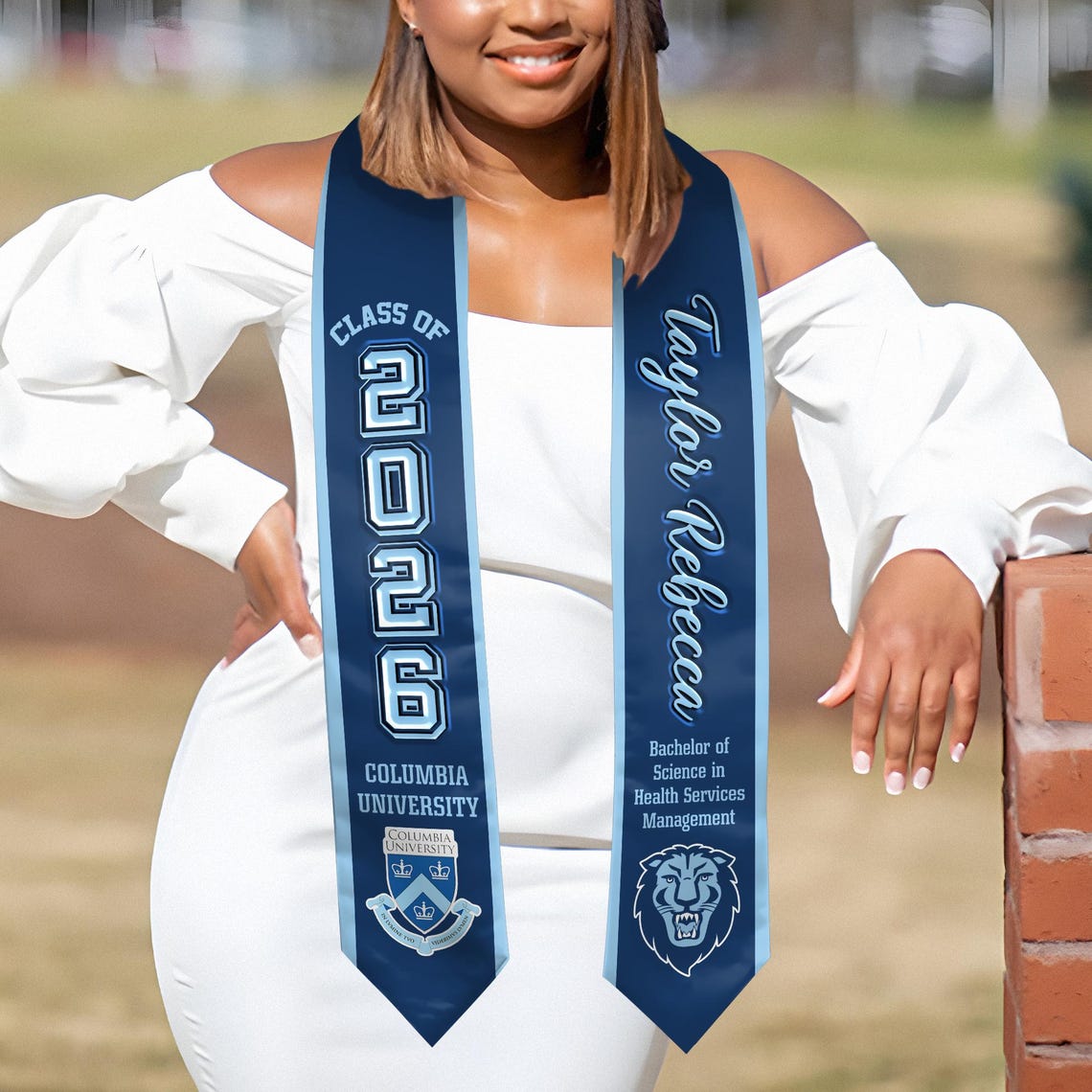 Personalized College Graduation Stole, Custom Logo Grad Sash to ...
